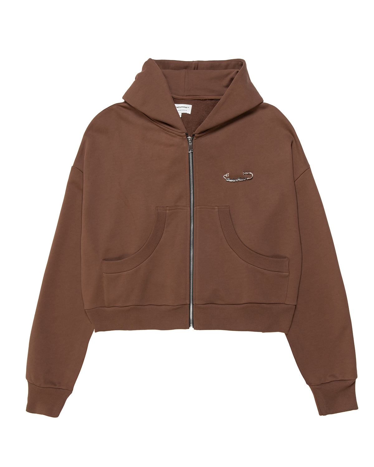 BROKENHEART Brown Zip Hoodie | Blowhammer, color_brown