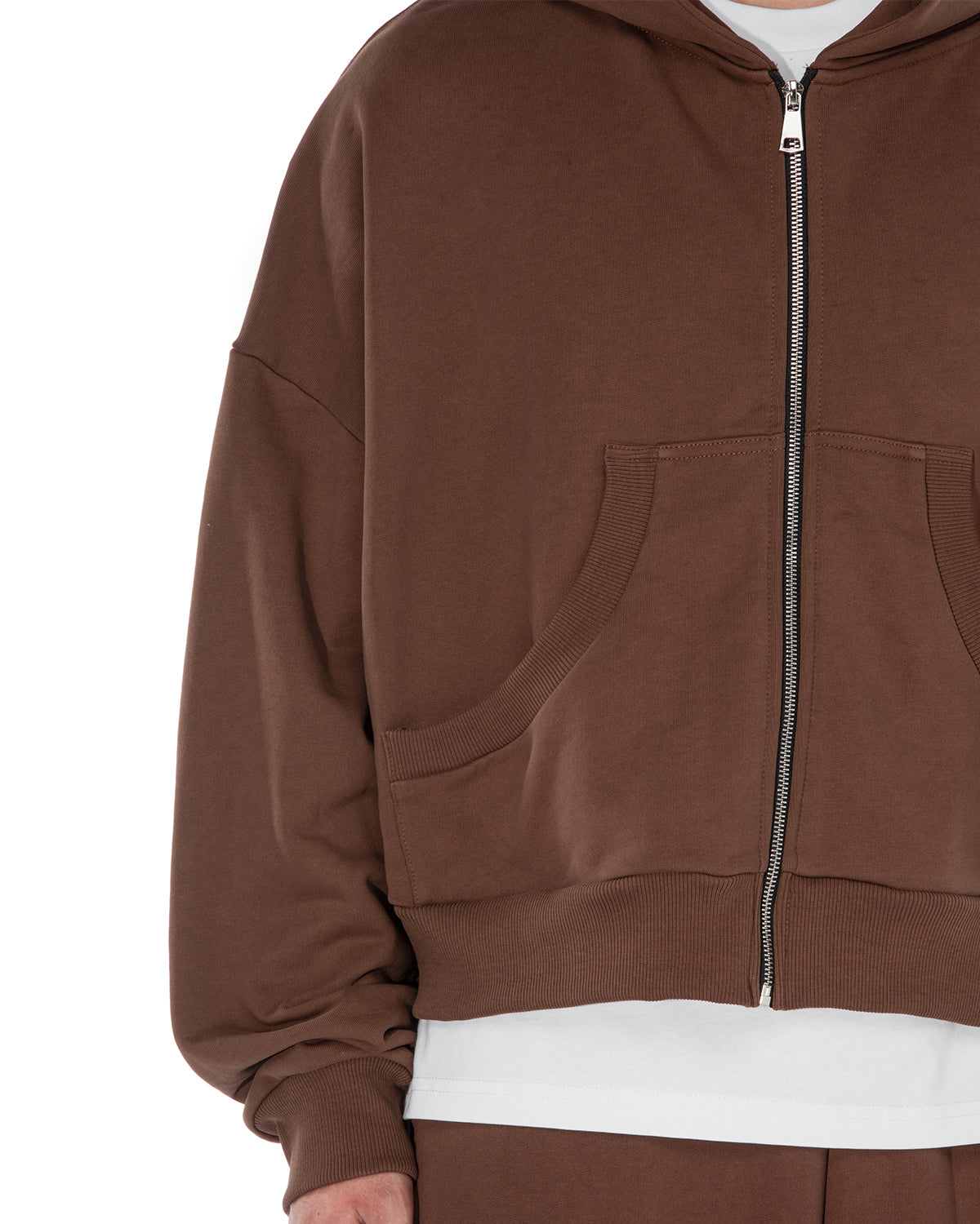 BROKENHEART Brown Zip Hoodie | Blowhammer, color_brown